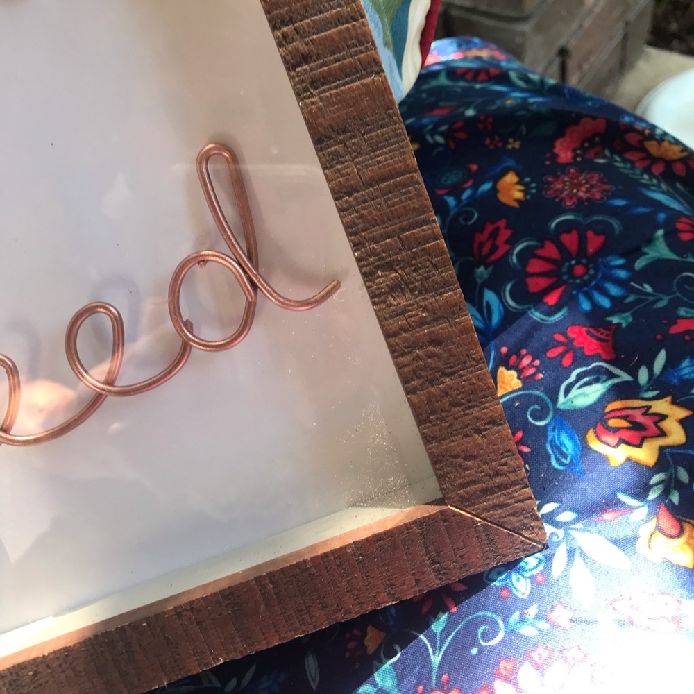 Very unique framed motivational words done with heavy wiring. - Picture 4 of 4